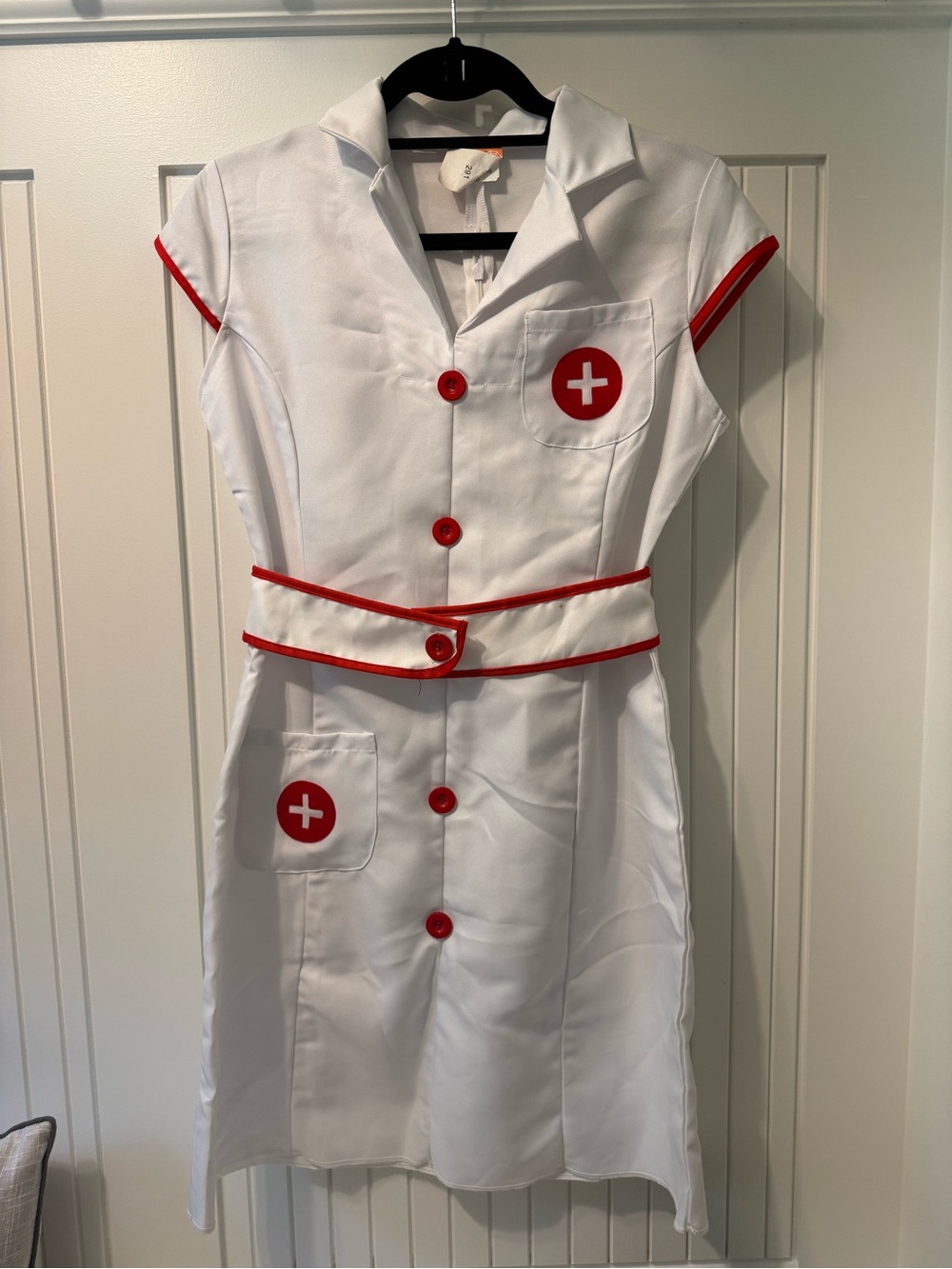 Women’s White and Red Nurse Dress Halloween costume